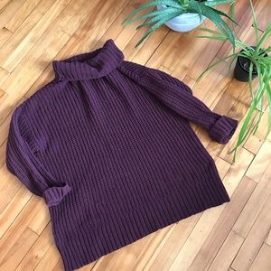 Plum oversized turtleneck